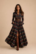 Belleora Florencia™ – Vestido Largo de Cuadros
