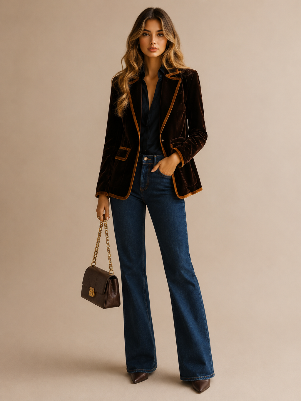 Belleora Margot™ – Blazer de Terciopelo