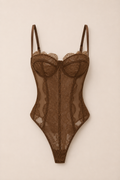 Belleora Élise™ – Body Corsé de Encaje Transparente
