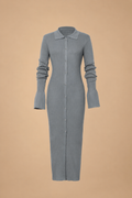 Belleora Eloísa™ – Vestido Maxi de Punto con Botones