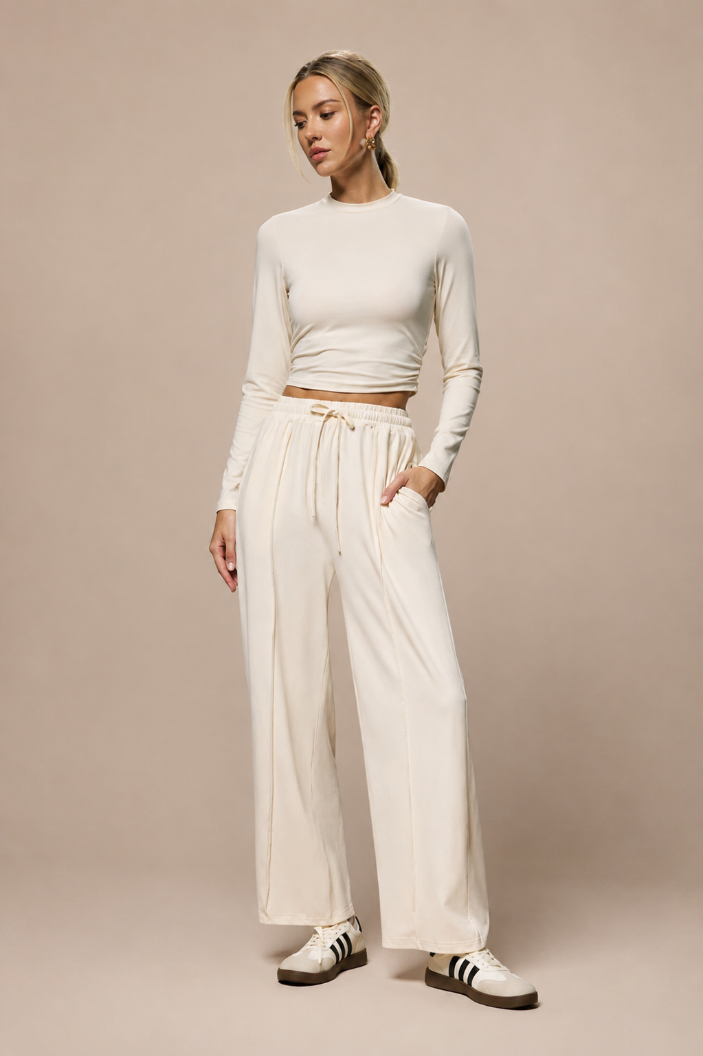 Belleora Maëlle™ – Conjunto de Top Fruncido y Pantalón