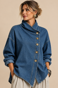 Belleora Bea™ – Sobrecamisa Denim Asimétrica