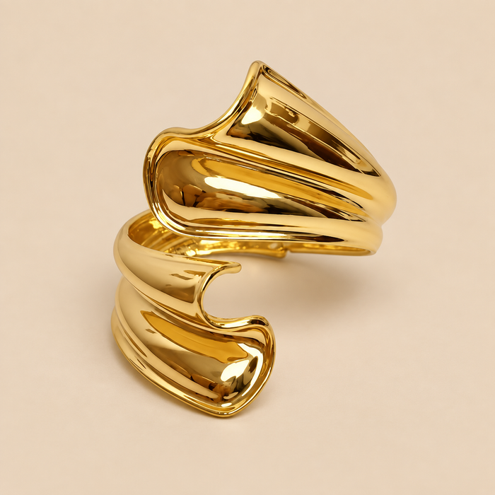 Belleora Aura™ – Brazalete Escultural Metálico