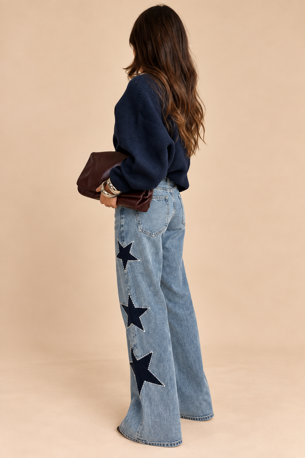 Belleora Star™ | Jeans rectos con estrellas