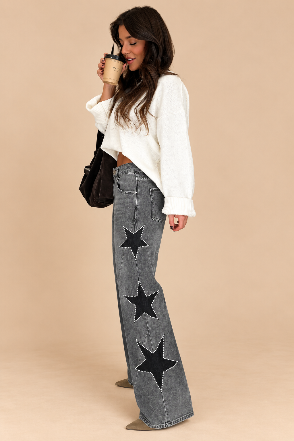 Belleora Star™ | Jeans rectos con estrellas