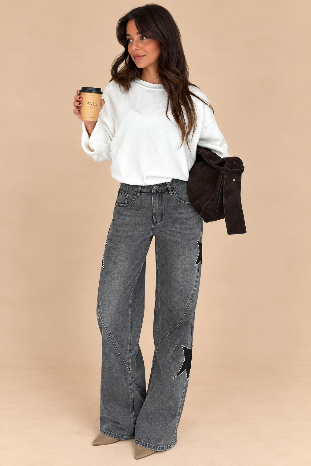 Belleora Star™ | Jeans rectos con estrellas