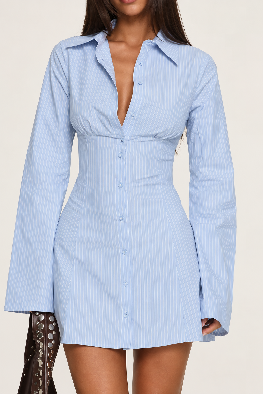 Belleora Jeanette™ – Vestido Camisero a Rayas