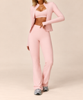 Belleora Alexia™ – Conjunto Deportivo 3 Piezas con Pantalón Flare
