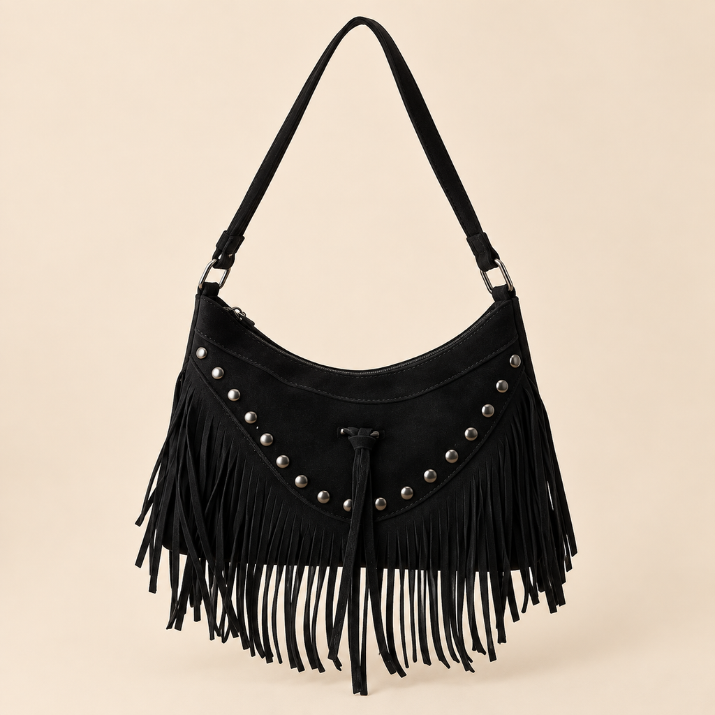 Belleora Gabriela™ – Bolso de Flecos con Tachuelas