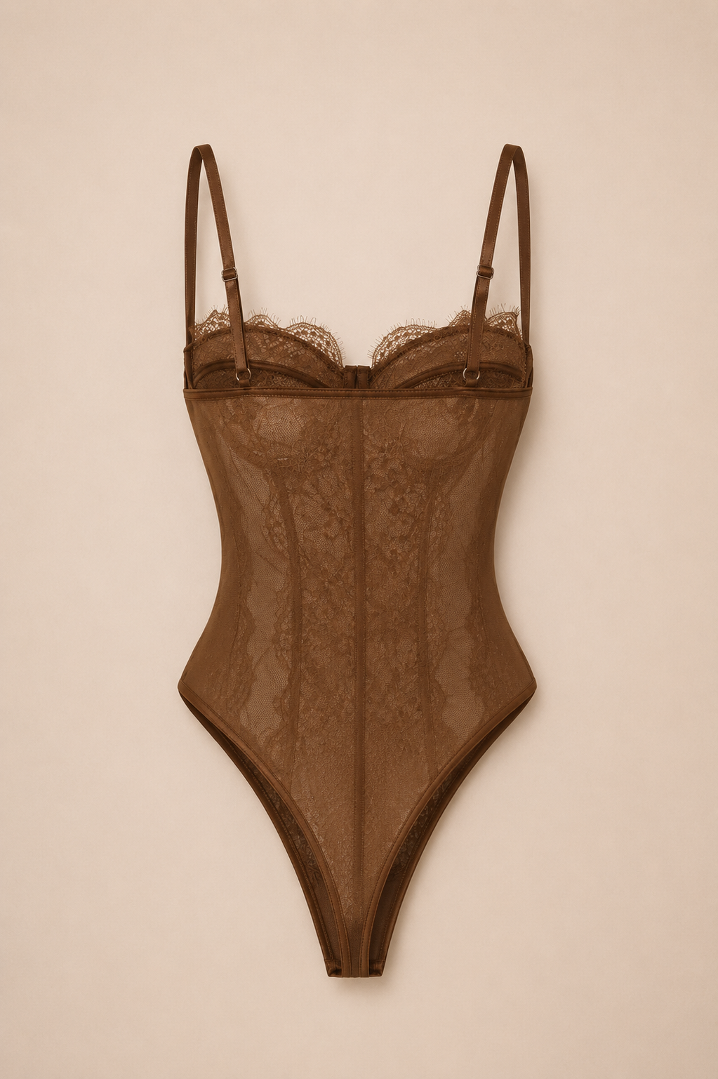 Belleora Élise™ – Body Corsé de Encaje Transparente