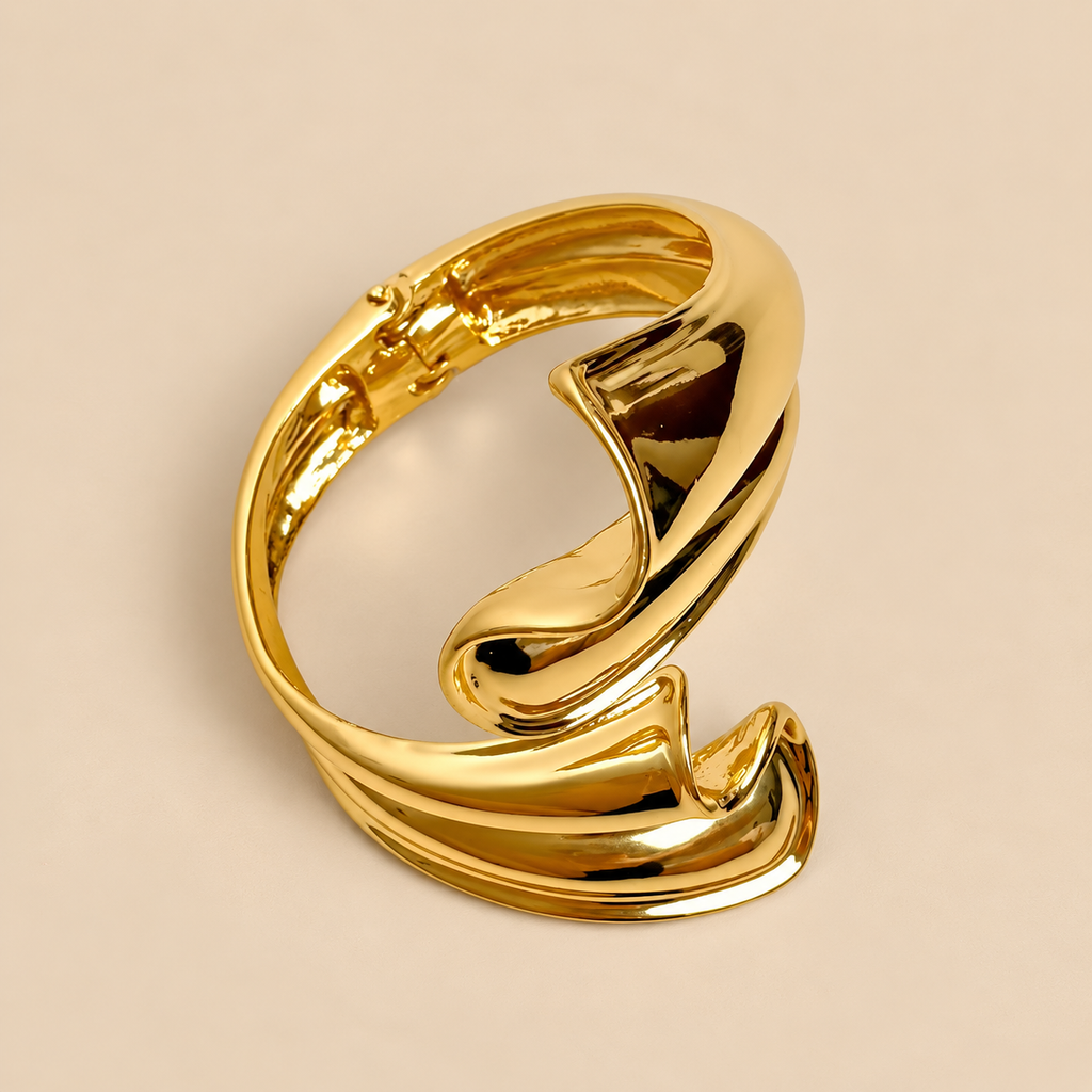 Belleora Aura™ – Brazalete Escultural Metálico