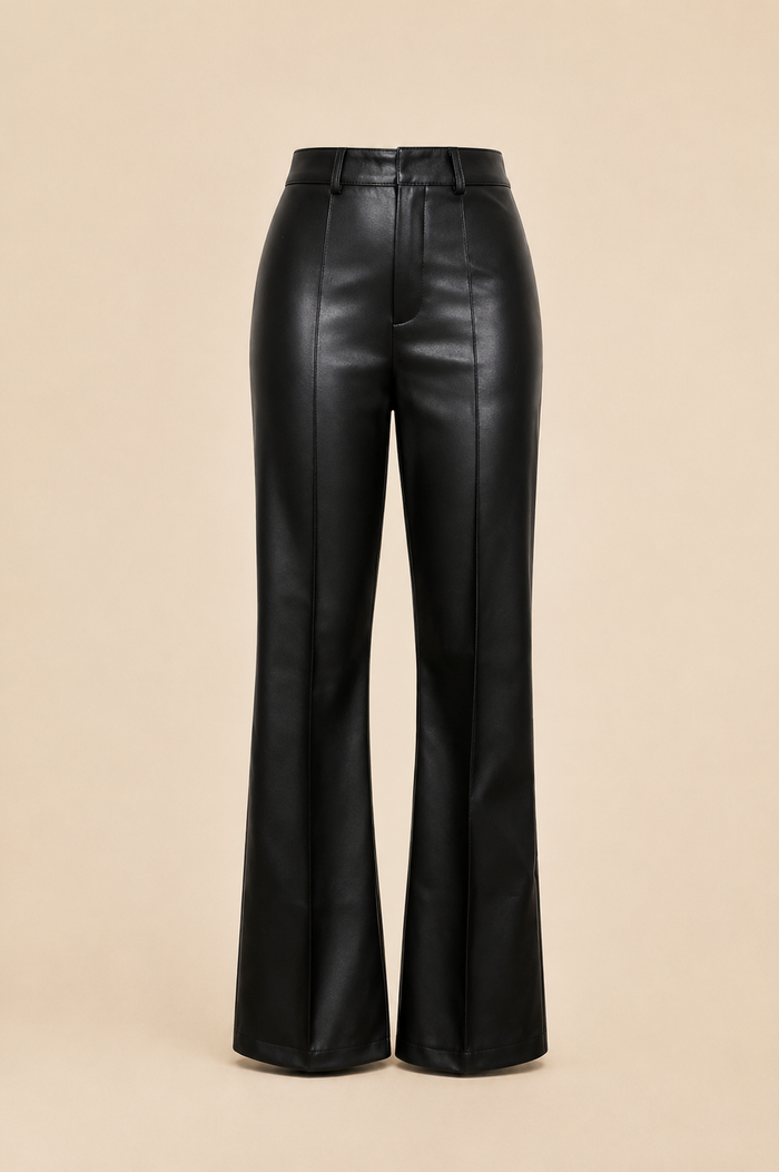 Belleora Alessia™ – Pantalón Recto de Efecto Piel