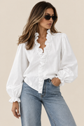 Belleora Angeline™ – Blusa Fruncida con Escote en V