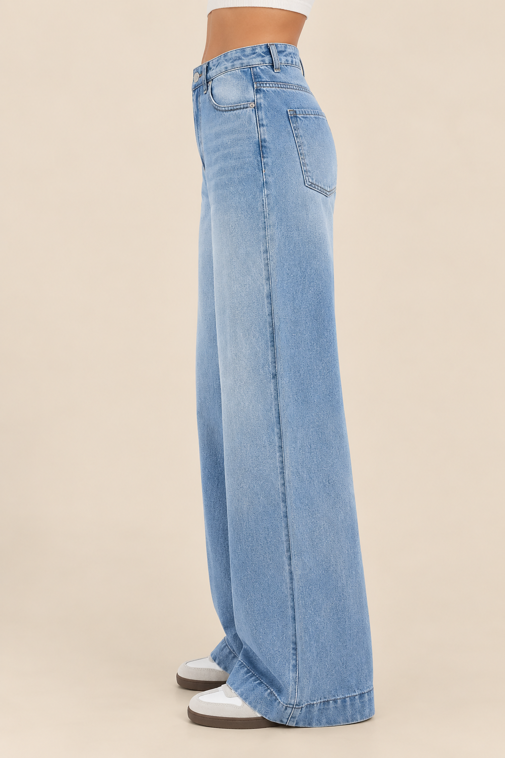 Belleora Clara™ – Pantalón Recto de Cintura Alta