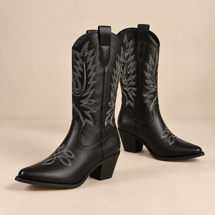 Belleora Imperial™ – Bota Bordada de Inspiración Western