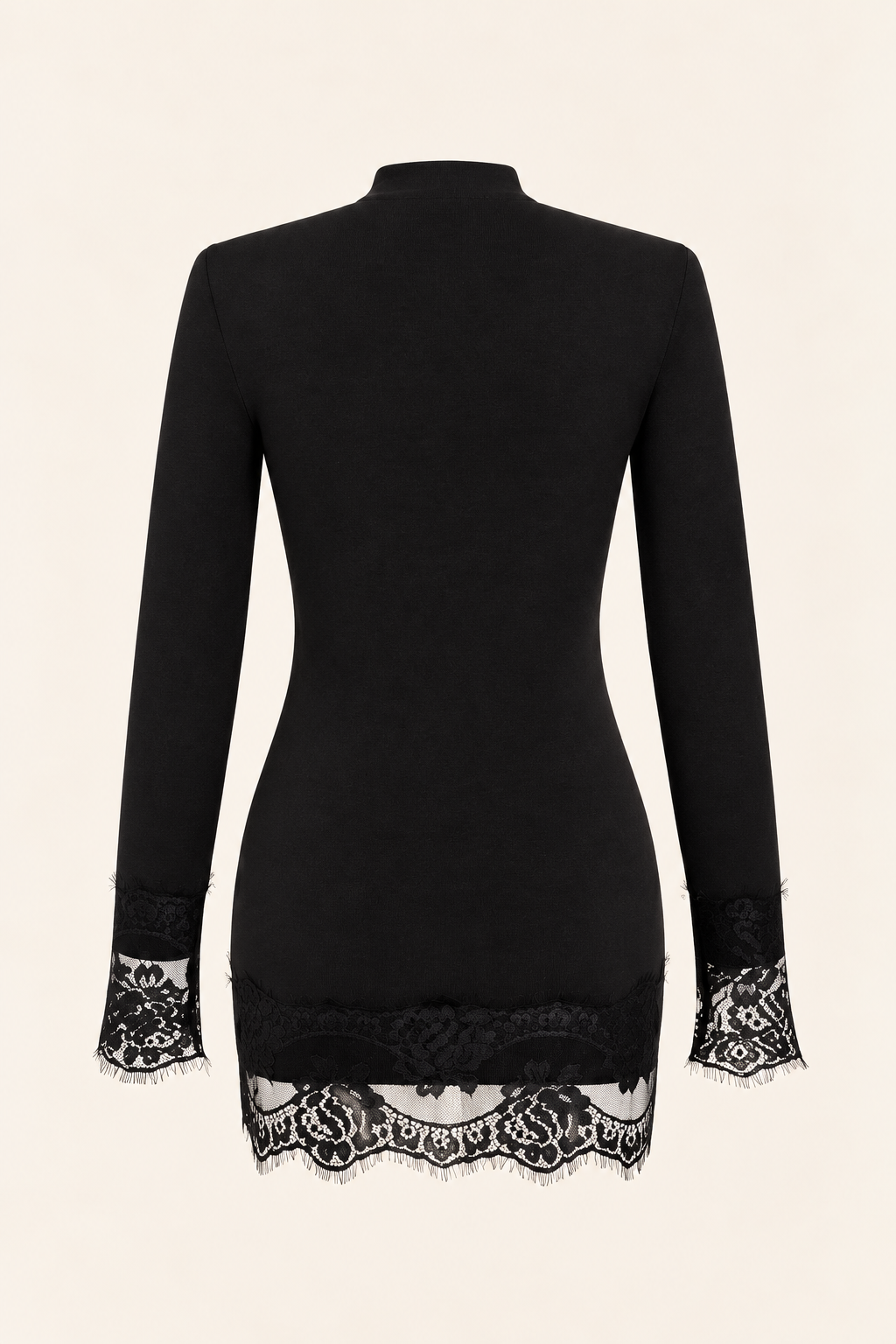 Belleora Chian™ – Vestido Mini con Encaje y Detalles Dorados