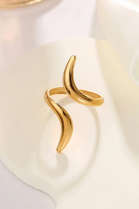 Belleora Esmeralda™ – Anillo Abierto Geométrico