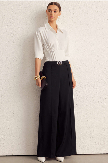 Belleora Margaux™ – Pantalón Wide Leg con Cinturón