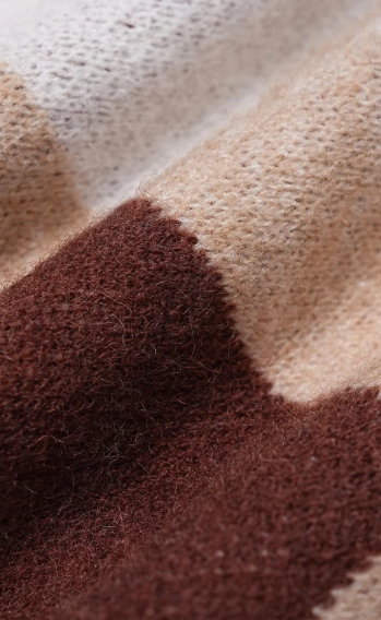 Belleora Alma™ – Jersey de Punto Caqui con Detalles en Contraste